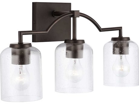 Capital Lighting Carter 3-Light Bronze Glass Vanity Light