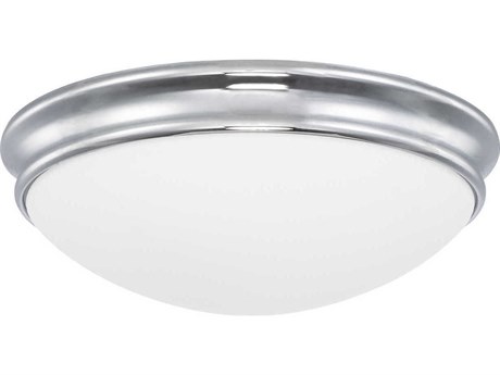 Capital Lighting 2-Light Chrome Glass Bowl Flush Mount