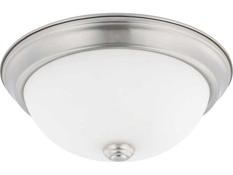 Capital Lighting 2-Light Brushed Nickel Glass Bowl Flush Mount