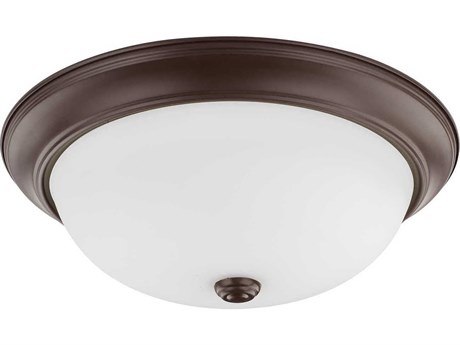 Capital Lighting 3-Light Bronze Glass Bowl Flush Mount