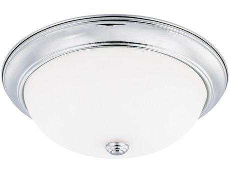 Capital Lighting 3-Light Chrome Glass Bowl Flush Mount
