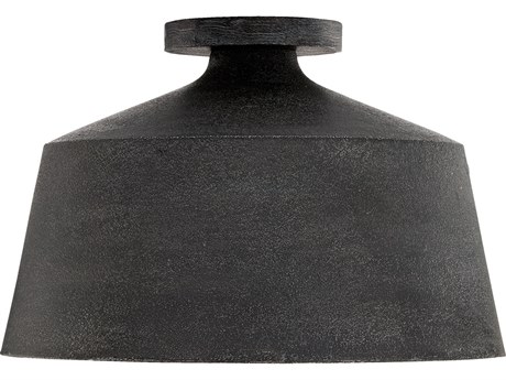 Capital Lighting Quarry 1-Light Black Dome Semi Flush Mount