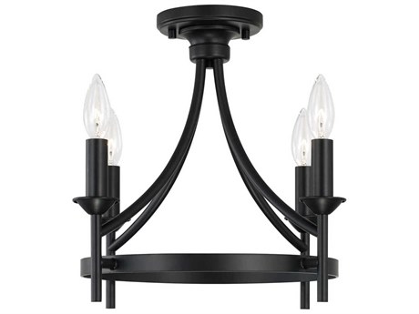 Capital Lighting Peyton 4-Light Matte Black Semi Flush Mount