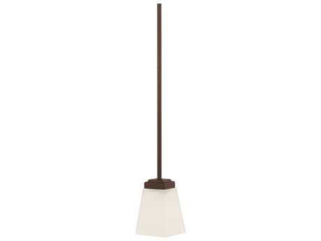 Capital Lighting Baxley 1-Light Bronze Glass Mini Pendant