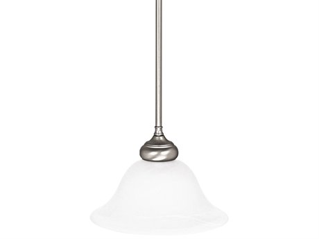 Capital Lighting 1-Light Matte Nickel Glass Bell Mini Pendant