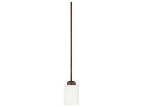 Capital Lighting Dixon 1-Light Bronze Glass Cylinder Mini Pendant