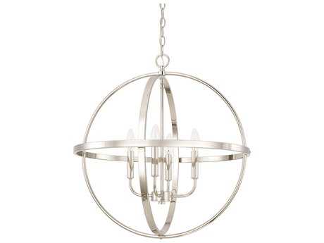 Capital Lighting Hartwell 4-Light Polished Nickel Pendant