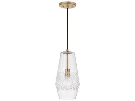 Capital Lighting Dena 1-Light Aged Brass Glass Mini Pendant