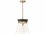 Capital Lighting Finn 12" 1-Light White Wash Matte Brass Wood Glass Empire Mini Pendant  C2347311WS
