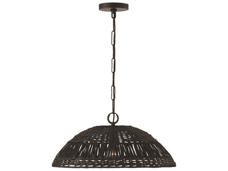Capital Lighting Naomi 1-Light Matte Black Dome Pendant