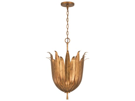Capital Lighting Eden 4-Light Antique Gold Bowl Pendant