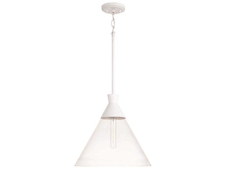 Capital Lighting Paloma 1-Light Textured White Glass Pendant