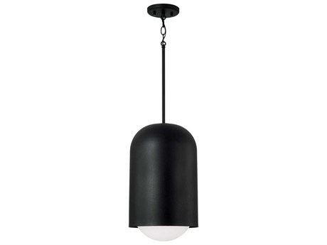 Capital Lighting Dolby 1-Light Black Iron Cylinder Mini Pendant