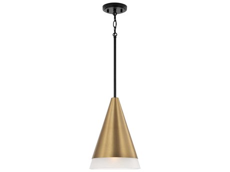 Capital Lighting Avant 1-Light Aged Brass And Black Mini Pendant