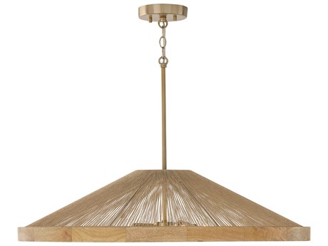 Capital Lighting Maya 4-Light Matte Brass Brown Pendant