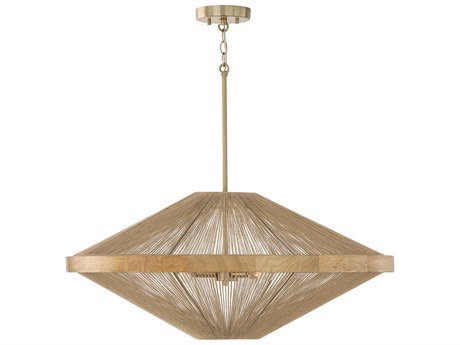 Capital Lighting Maya 4-Light Matte Brass Brown Pendant