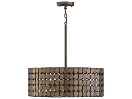 Capital Lighting Eliana 4-Light Dark Brass Drum Pendant