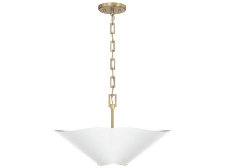 Capital Lighting Maeve 4-Light Matte Brass White Pendant