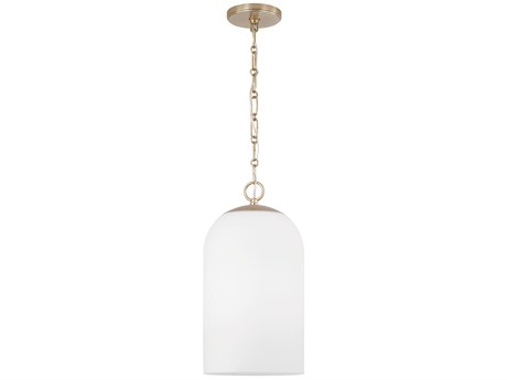 Capital Lighting Cleo 1-Light Matte Brass Cylinder Mini Pendant