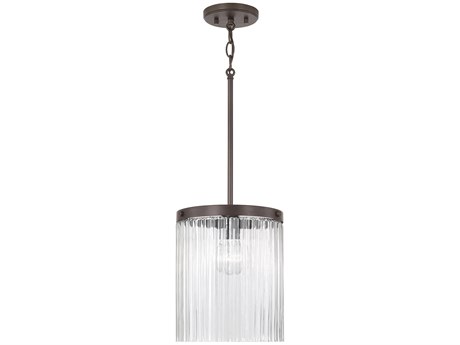 Capital Lighting Vaughn 1-Light Oil Rubbed Bronze Cylinder Mini Pendant