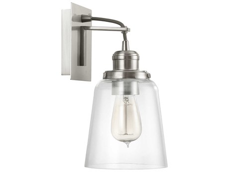 Capital Lighting 1-Light Brushed Nickel Glass Wall Sconce