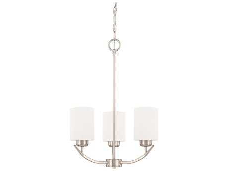 Capital Lighting Dixon 3-Light Brushed Nickel Glass Cylinder Chandelier