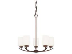 Meyda Pinecone 3-Light Bronze Glass Tiffany Bell Chandelier