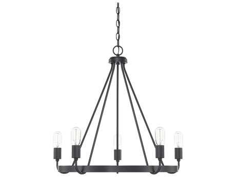 Capital Lighting Tanner 5-Light Matte Black Chandelier
