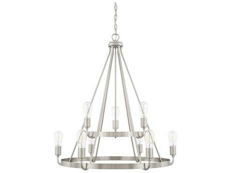 Capital Lighting Tanner 9-Light Brushed Nickel Chandelier
