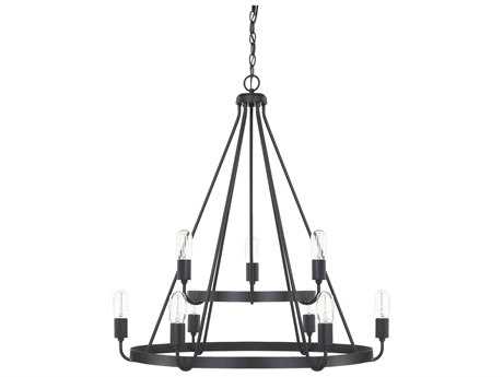 Capital Lighting Tanner 9-Light Matte Black Chandelier