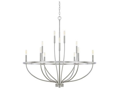 Capital Lighting Greyson 12-Light Brushed Nickel Candelabra Chandelier