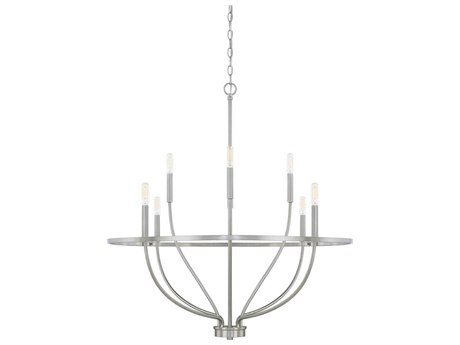Capital Lighting Greyson 8-Light Brushed Nickel Candelabra Chandelier