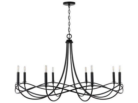 Capital Lighting Sonnet 8-Light Matte Black Candelabra Chandelier
