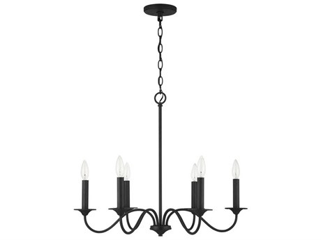 Capital Lighting Vincent 6-Light Black Iron Candelabra Chandelier