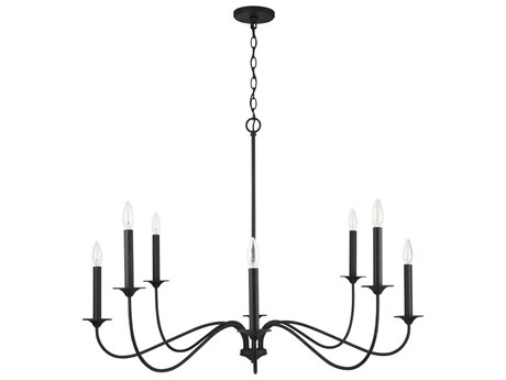 Capital Lighting Vincent 8-Light Black Iron Candelabra Chandelier