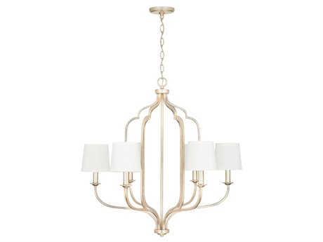 Capital Lighting Ophelia 6-Light Winter Gold Candelabra Chandelier