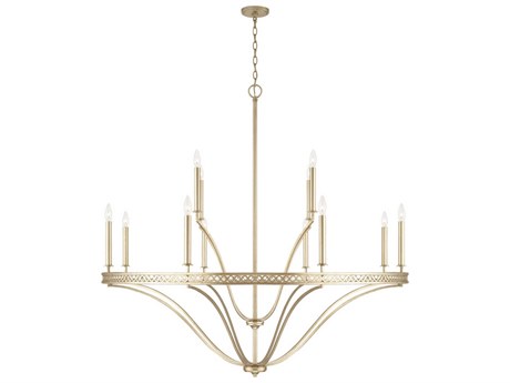 Capital Lighting Isabella 12-Light Winter Gold Candelabra Chandelier