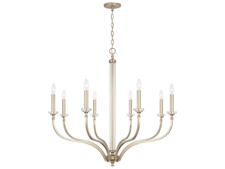 Capital Lighting Breigh 8-Light Brushed Champagne Brass Candelabra Chandelier