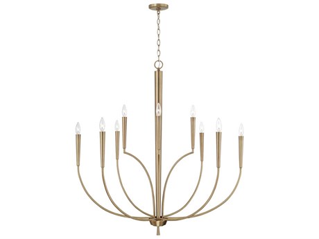 Capital Lighting Holden 10-Light Aged Brass Tiered Chandelier