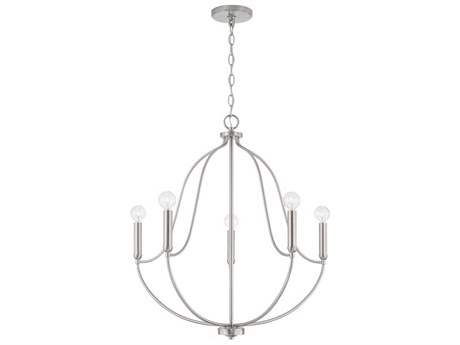 Capital Lighting Madison 5-Light Brushed Nickel Candelabra Chandelier