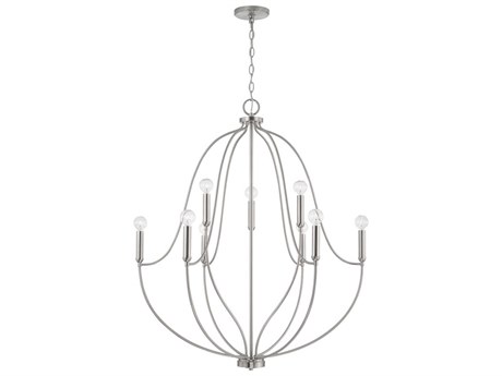 Capital Lighting Madison 9-Light Brushed Nickel Candelabra Chandelier