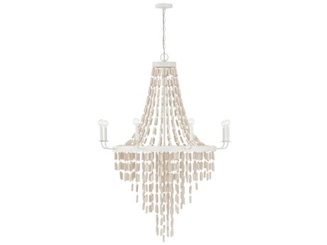 Capital Lighting Carissa 8-Light Organic White Candelabra Chandelier