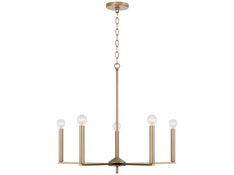 Capital Lighting Portman 5-Light Aged Brass Candelabra Chandelier