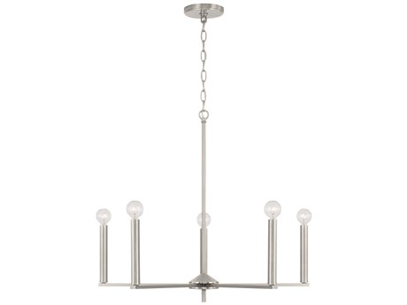 Capital Lighting Portman 5-Light Brushed Nickel Candelabra Chandelier