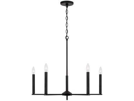 Capital Lighting Portman 5-Light Matte Black Candelabra Chandelier