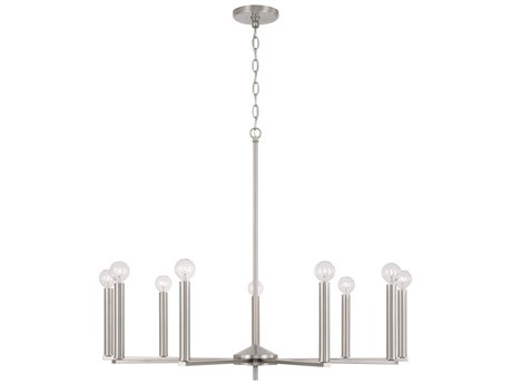 Capital Lighting Portman 9-Light Brushed Nickel Candelabra Chandelier