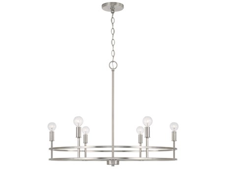 Capital Lighting Fuller 6-Light Brushed Nickel Candelabra Chandelier