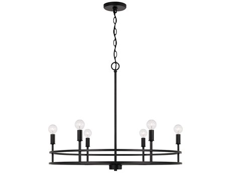 Capital Lighting Fuller 6-Light Matte Black Round Chandelier