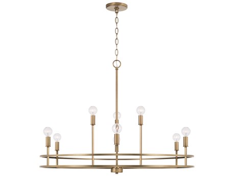 Capital Lighting Fuller 9-Light Aged Brass Candelabra Chandelier