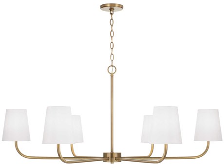 Capital Lighting Brody 6-Light Aged Brass Empire Chandelier